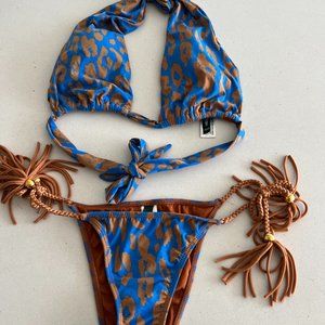 Despi - Bikini Top and Bottom Leopard Set - Worn once